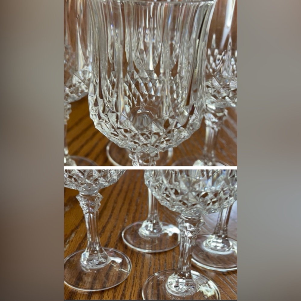 Vintage Longchamp Crystal wine glasses
